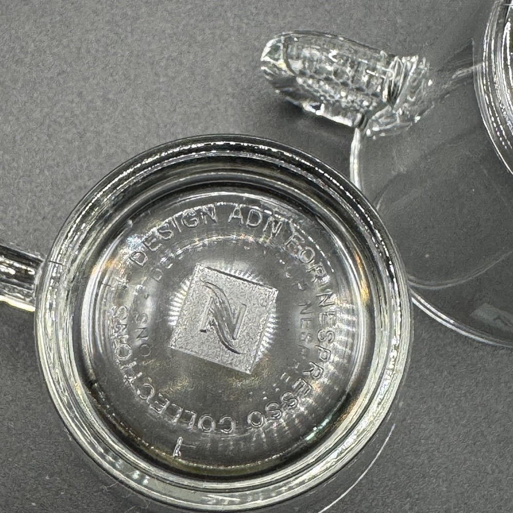 Nespresso Glass Collection Clear Demitasse Espresso Coffee Mug Cup Set of 2 - Picture 9 of 9